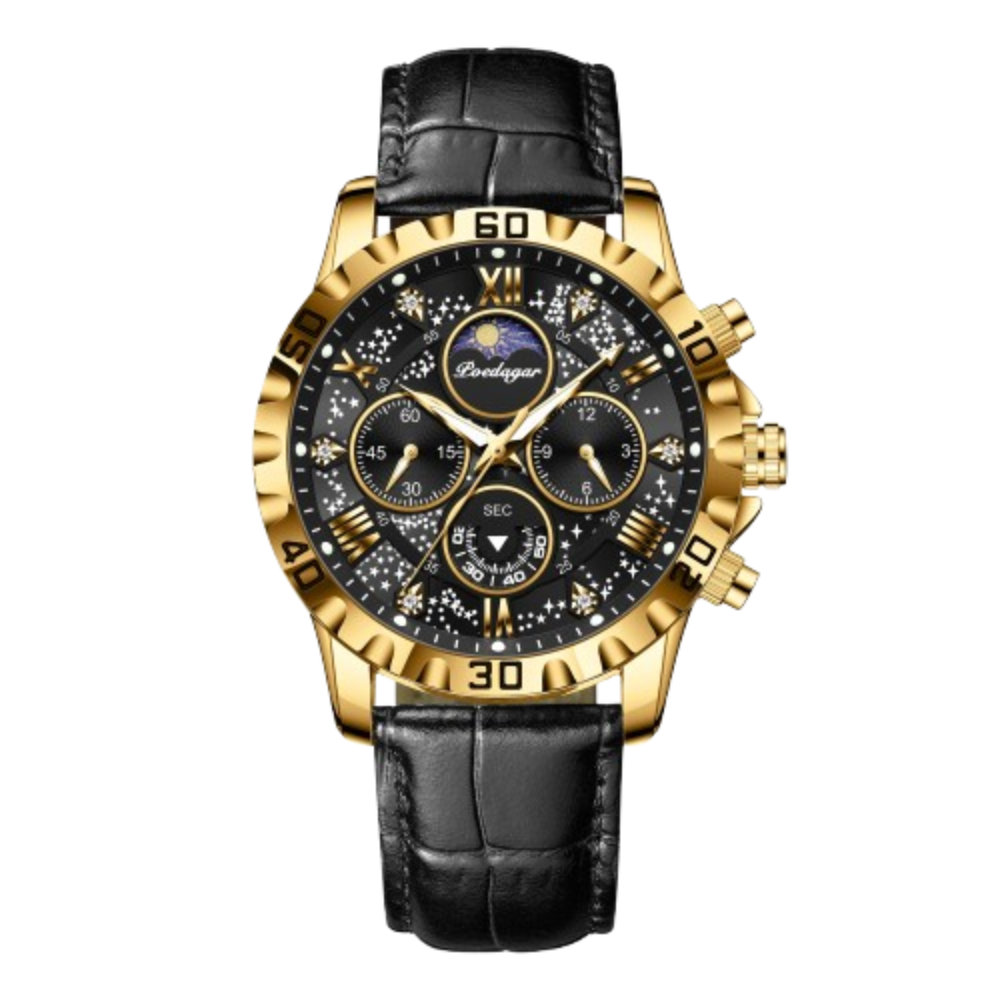 Relógio Masculino de Luxo Militar de Alta Performance com Pulseira de Couro