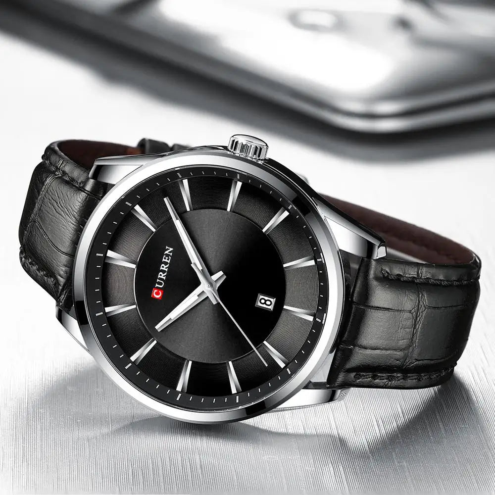 Relógio Masculino Executivo de Luxo com Pulseira de Couro