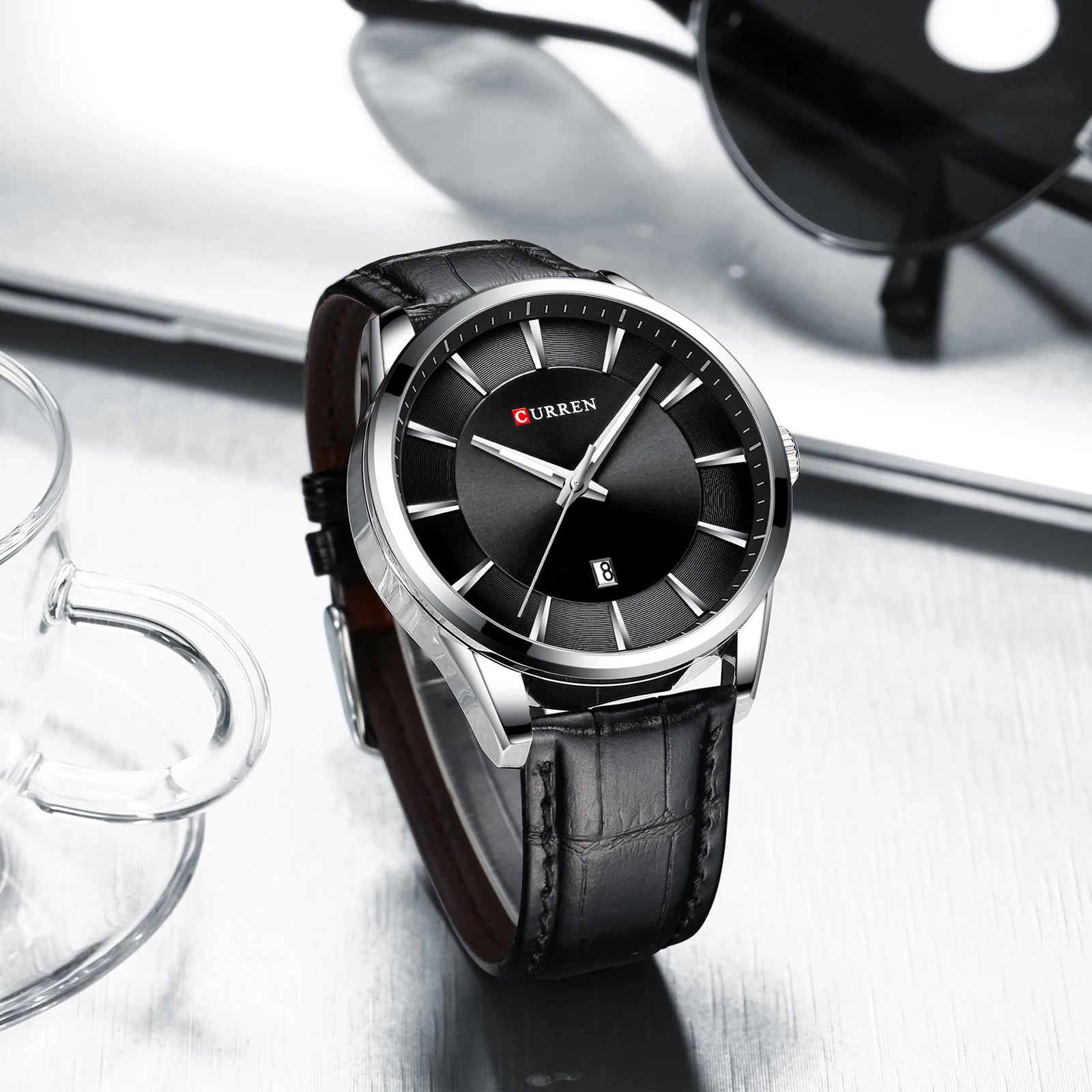 Relógio Masculino Executivo de Luxo com Pulseira de Couro