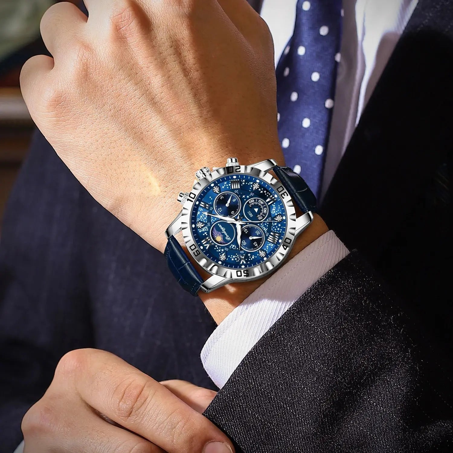 Relógio Masculino de Luxo Militar de Alta Performance com Pulseira de Couro