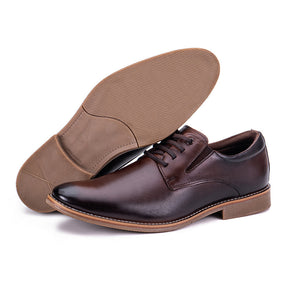 Sapato Social Masculino Derby Elegance Couro Legítimo – Bico Redondo