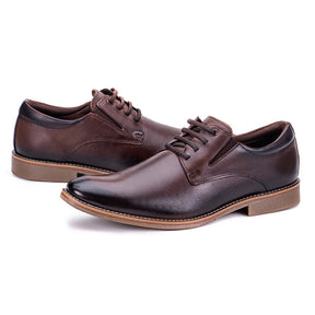 Sapato Social Masculino Derby Elegance Couro Legítimo – Bico Redondo