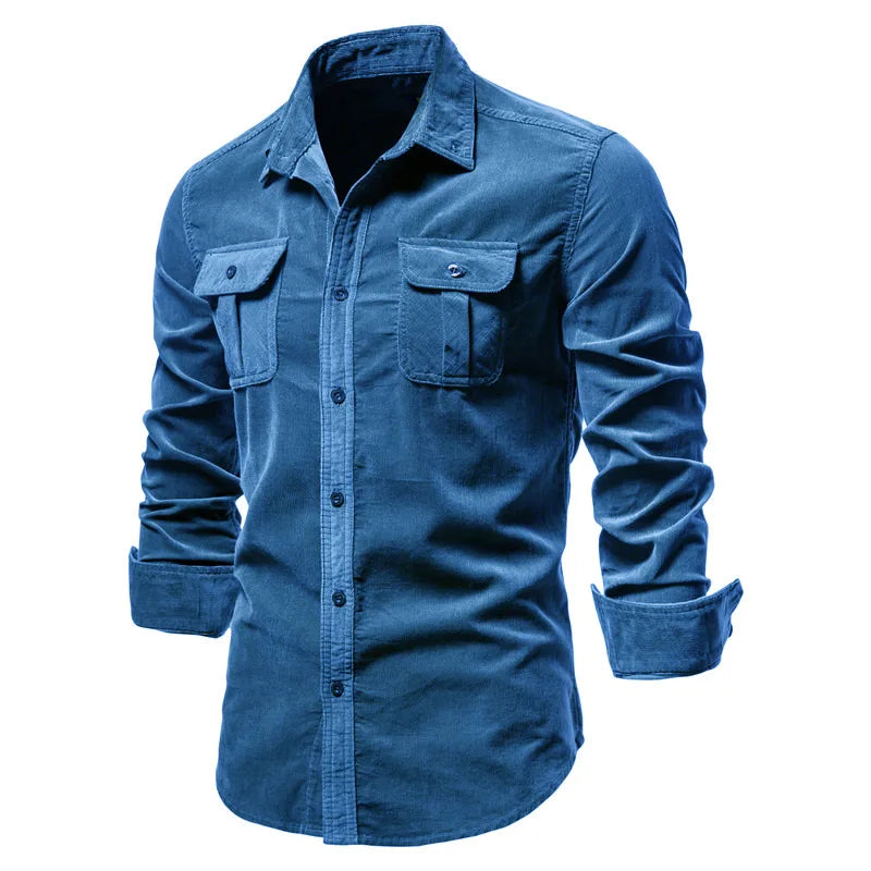 Camisa Casual Masculina Valenza Em Algodão Manga Longa