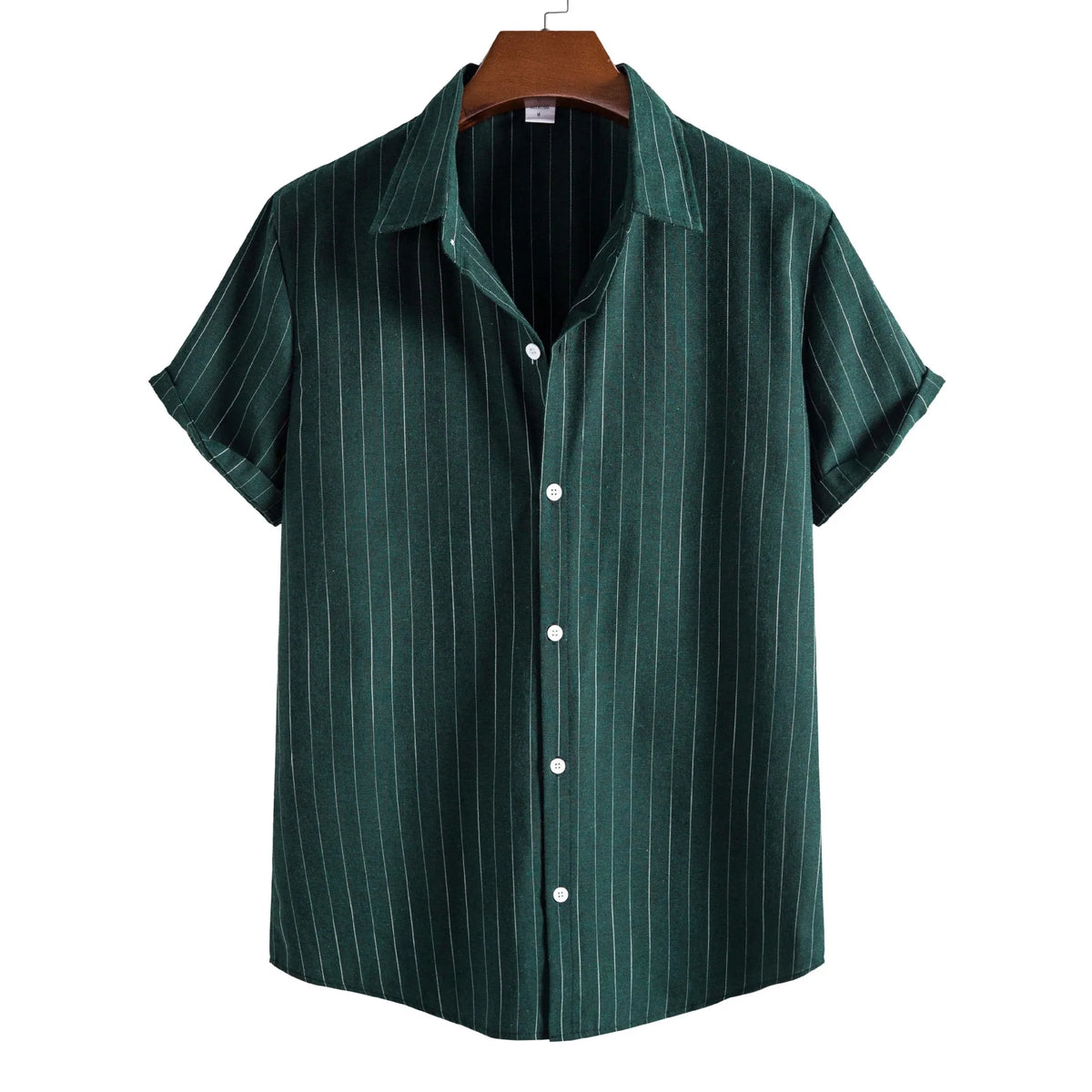 Camisa Casual Listrada Masculina Valenza Manga Curta