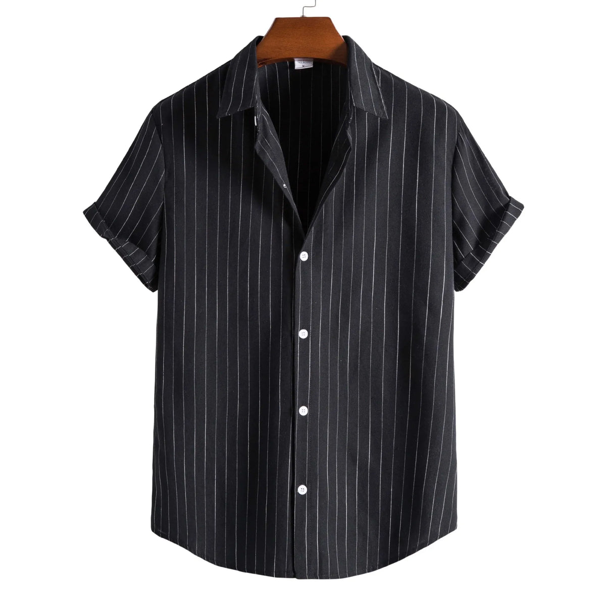 Camisa Casual Listrada Masculina Valenza Manga Curta