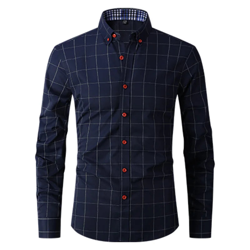 Camisa Social Xadrez Masculina Firenze Slim Fit  Manga Longa