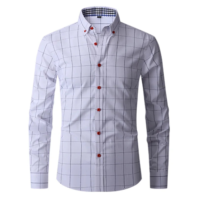 Camisa Social Xadrez Masculina Firenze Slim Fit  Manga Longa