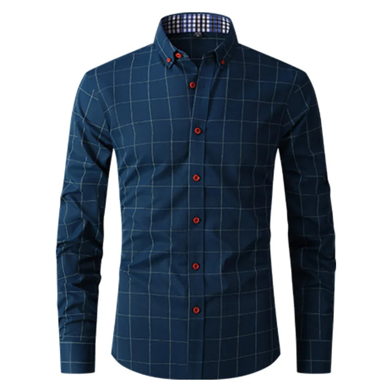 Camisa Social Xadrez Masculina Firenze Slim Fit  Manga Longa